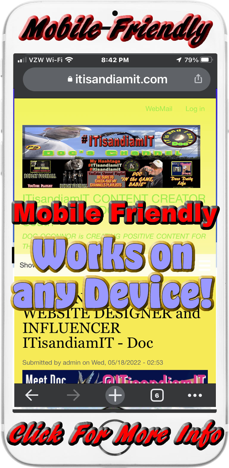 ITisandiamIT.com is a Mobile Friendly Website easily viewed on all devices